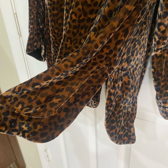 Soft Surroundings Silk Velvet Cheetah Print Jacket Tunic XS NWT - Picture 7 of 15
